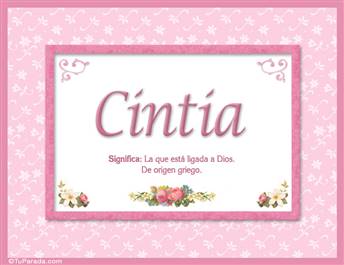 Cintia - Significado y origen