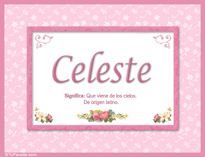 Celeste - Significado y origen