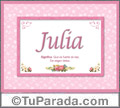 Julia, nombre, significado y origen de nombres