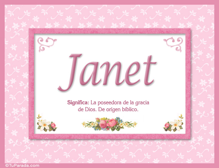 Janet, nombre, significado y origen de nombres