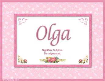 Olga, nombre, significado y origen de nombres