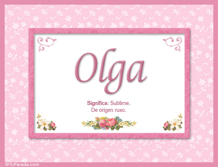 Name is olga