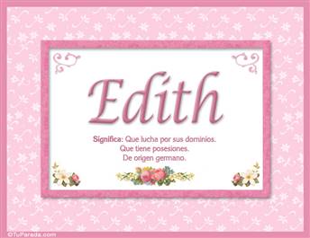 Edith, nombre, significado y origen de nombres