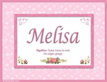 Melisa, nombre, significado y origen de nombres