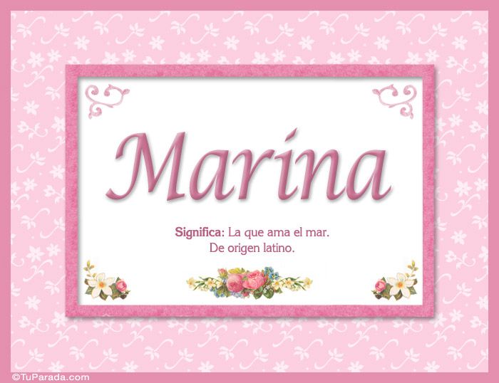 Marina, nombre, significado y origen de nombres