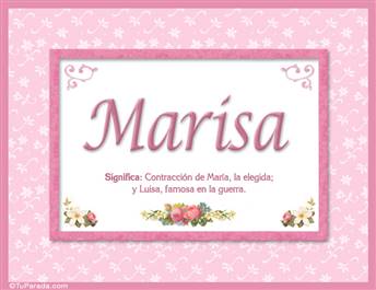 Marisa, nombre, significado y origen de nombres
