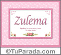 Zulema, nombre, significado y origen de nombres