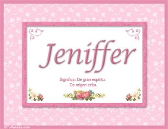 Jeniffer, nombre, significado y origen de nombres