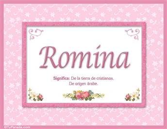 Romina, nombre, significado y origen de nombres