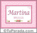Martina, nombre, significado y origen de nombres