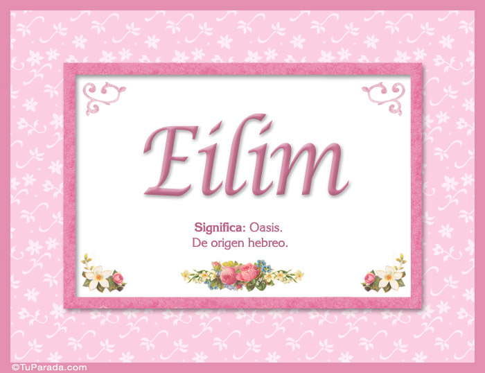 Eilim, nombre, significado y origen de nombres