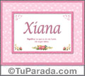 Xiana, nombre, significado y origen de nombres