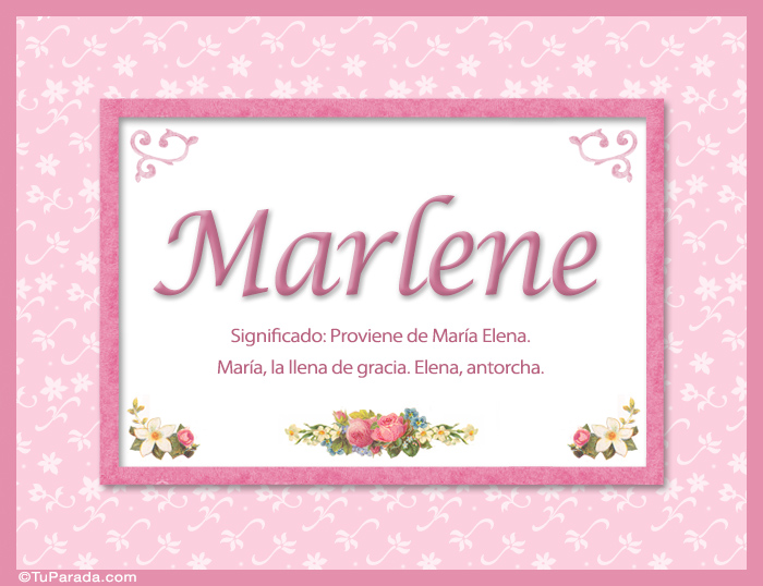 Marlene, nombre, significado y origen de nombres