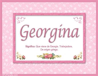 Georgina, nombre, significado y origen de nombres