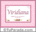 Viridiana, nombre, significado y origen de nombres