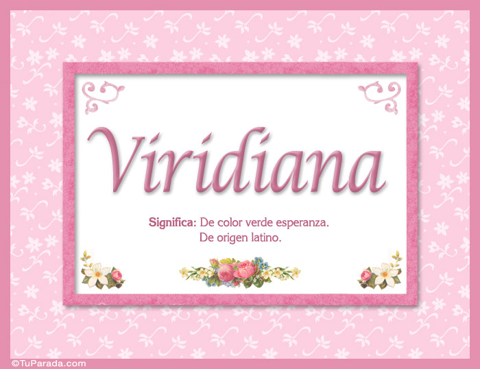 Viridiana, nombre, significado y origen de nombres