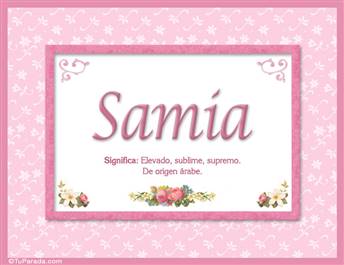 Samia, nombre, significado y origen de nombres