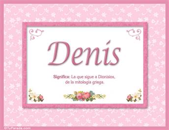 Denis, nombre, significado y origen de nombres
