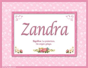 Zandra, nombre, significado y origen de nombres