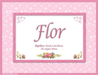 Flor, nombre, significado y origen de nombres