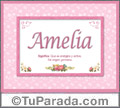 Amelia, nombre, significado y origen de nombres