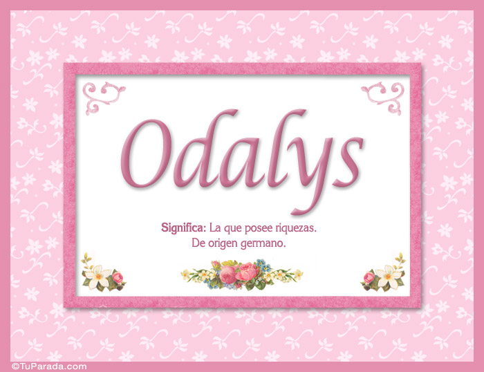 Tarjeta - Odalys, nombre, significado y origen de nombres
