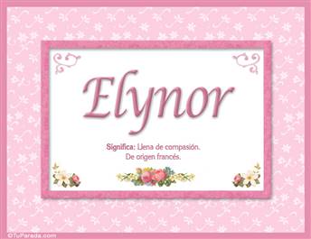 Elynor, nombre, significado y origen de nombres