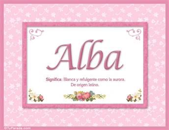 Alba, nombre, significado y origen de nombres