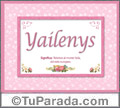 Yailenys, nombre, significado y origen de nombres