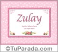 Zulay, nombre, significado y origen de nombres