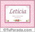 Leticia, nombre, significado y origen de nombres