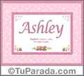 Ashley, nombre, significado y origen de nombres