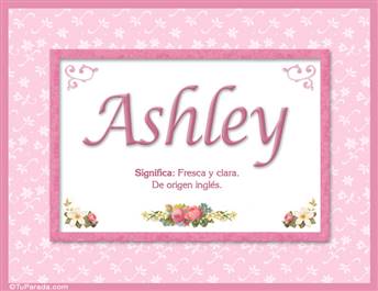 Ashley, nombre, significado y origen de nombres
