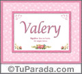 Valery, nombre, significado y origen de nombres