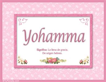 Yohamma, nombre, significado y origen de nombres