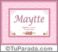 Maytte, nombre, significado y origen de nombres