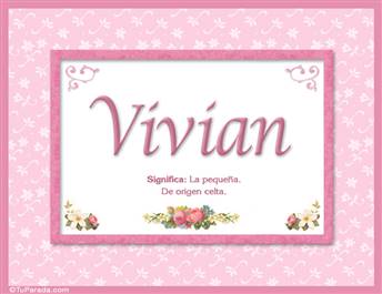 Vivian, nombre, significado y origen de nombres
