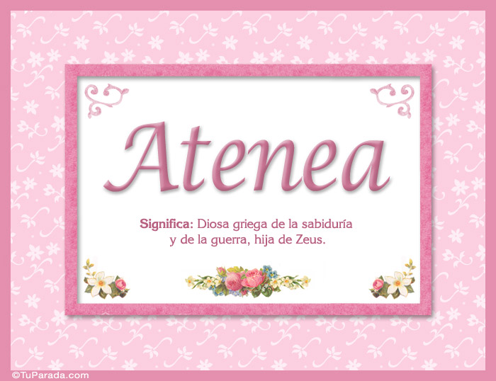 Atenea, nombre, significado y origen de nombres