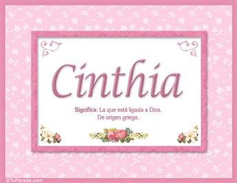 Cinthia, nombre, significado y origen de nombres
