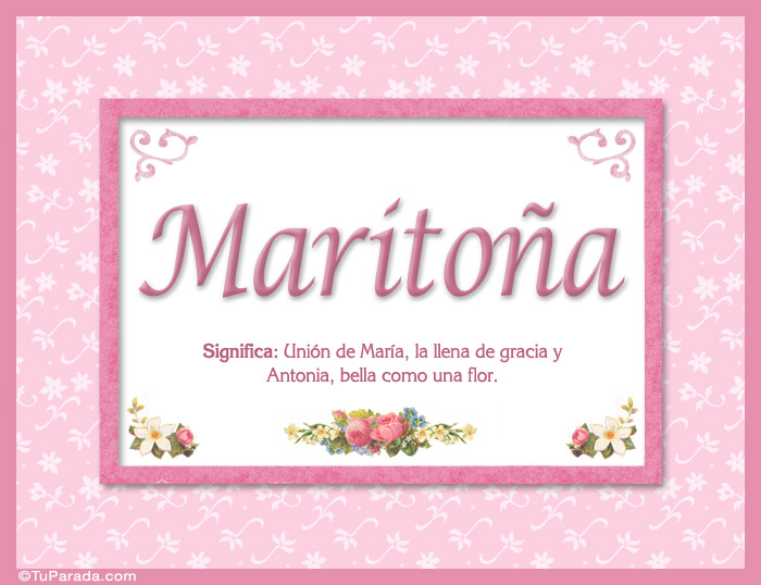 Nombre Maritoña, nombre, significado y origen de nombres, Imagen Significado de Maritoña, nombre, significado y origen de nombres
