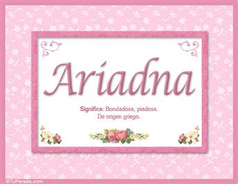 Ariadna, nombre, significado y origen de nombres