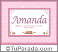 Amanda, nombre, significado y origen de nombres
