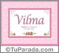 Vilma, nombre, significado y origen de nombres