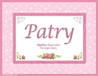 Patry, nombre, significado y origen de nombres