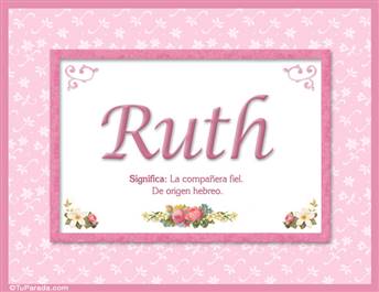 Ruth, nombre, significado y origen de nombres