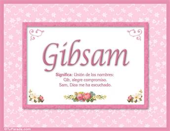 Gibsam, nombre, significado y origen de nombres
