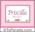Priscilla, nombre, significado y origen de nombres
