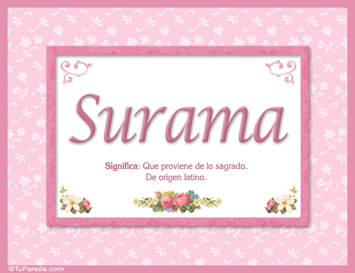 Nombre Surama, nombre, significado y origen de nombres, Imagen Significado de Surama, nombre, significado y origen de nombres