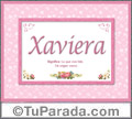 Xaviera, nombre, significado y origen de nombres