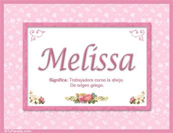 Melissa, nombre, significado y origen de nombres